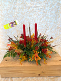 Two Candle Flower Centerpiece