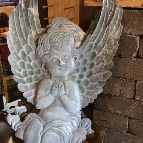 36” x 18” Angel with wings on two poles