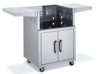 Blaze 26" Cart with 2 doors and 2 fold-down side shelves