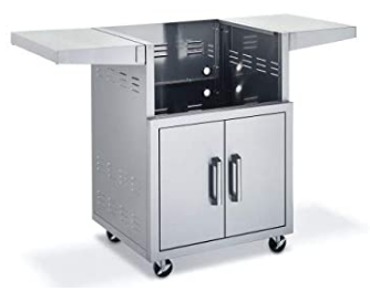 Blaze 42" Cart with 2 doors and 2 fold-down side shelves
